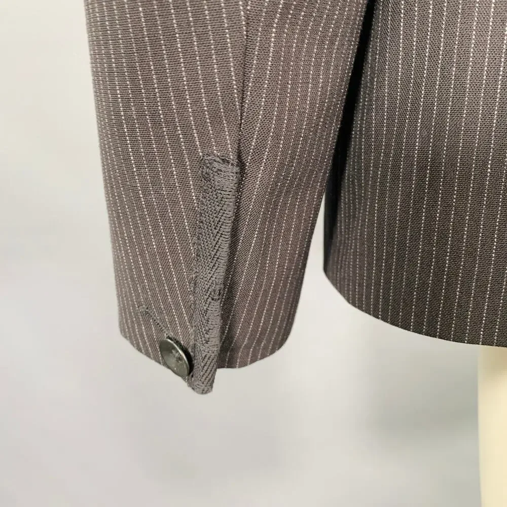 RAG & BONE Size 40 Black Grey Pinstripe Wool Single Breasted Sport Coat